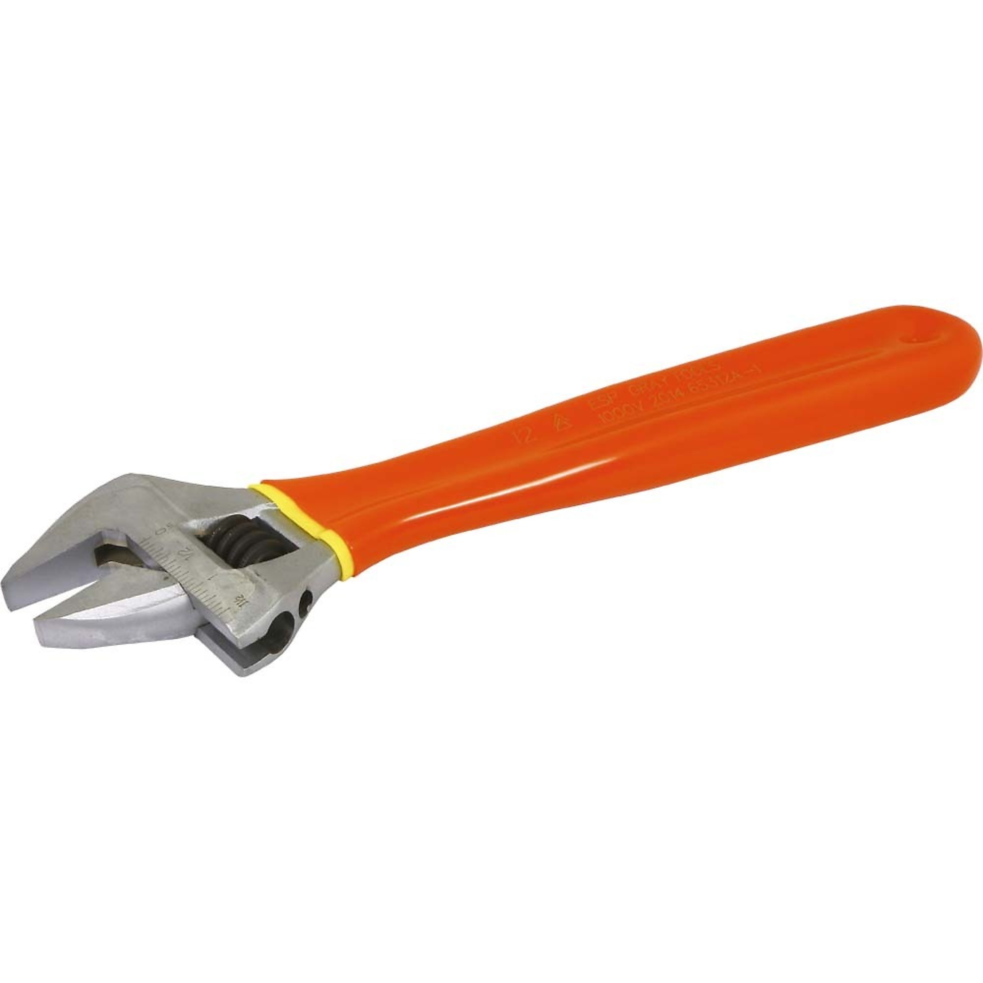 Gray Tools, 12in. Heavy Duty Adjustable Wrench, 1000V Insulated, Model# 65312A-I